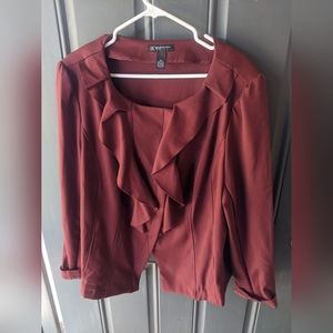 INC International Concepts Woman Size 3X Women's burgundy blazer EUC sfpf home